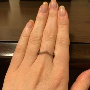Rose gold plated stacker ring size 5